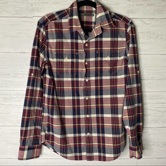 Vince Other - Vince plaid button up shirt